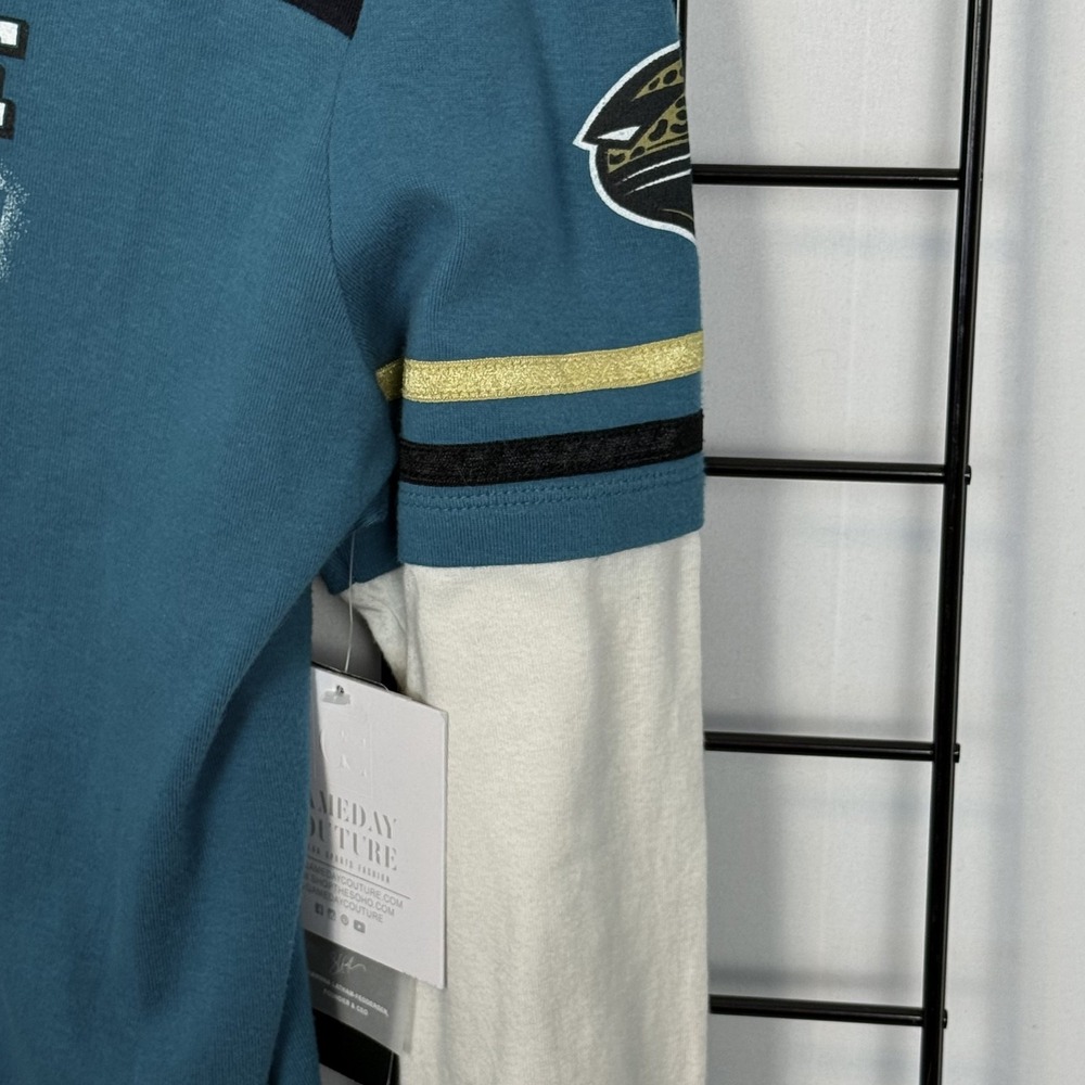Gameday Couture Jacksonville Jaguars Long Sleeve T-Shirt Womens XL Teal Layered‎ - Picture 4 of 11